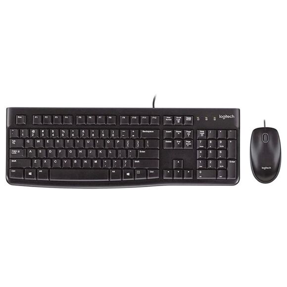 LOGITECH MK120 plug and Play USB Corded Keyboard & Mouse Combo NIB New - Picture 2 of 11